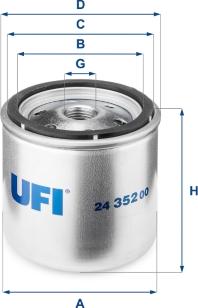 UFI 24.352.00 - Топливный фильтр autosila-amz.com