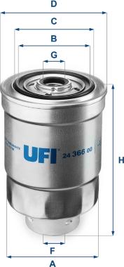 UFI 24.366.00 - Топливный фильтр autosila-amz.com