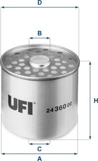 UFI 24.360.00 - Топливный фильтр autosila-amz.com