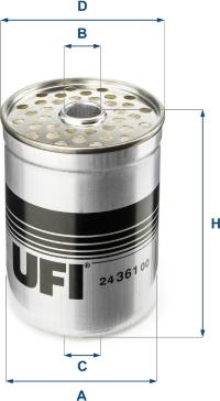 UFI 24.361.00 - Топливный фильтр autosila-amz.com