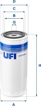 UFI 24.309.00 - Топливный фильтр autosila-amz.com
