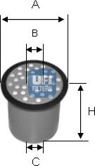 UFI 24.388.00 - Топливный фильтр autosila-amz.com