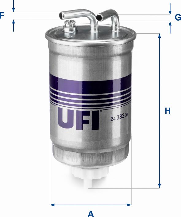 UFI 24.382.00 - Топливный фильтр autosila-amz.com