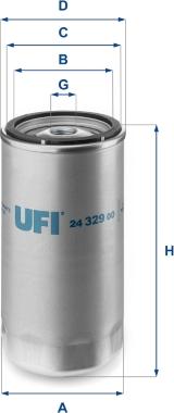 UFI 24.329.00 - Топливный фильтр autosila-amz.com