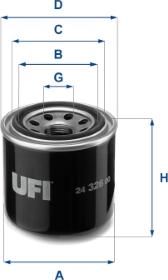 UFI 24.326.00 - Топливный фильтр autosila-amz.com