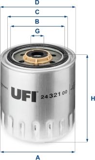 UFI 24.321.00 - Топливный фильтр autosila-amz.com