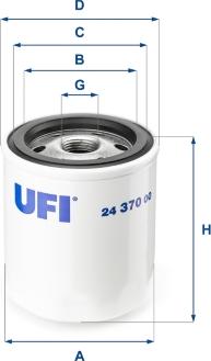 UFI 24.370.00 - Топливный фильтр autosila-amz.com
