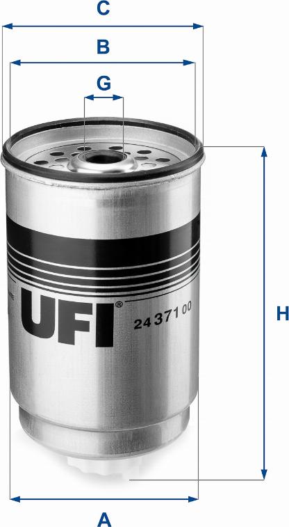 UFI 24.371.00 - Топливный фильтр autosila-amz.com