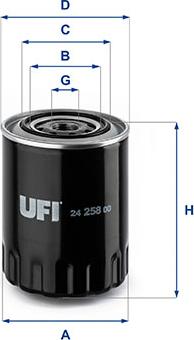 UFI 24.258.00 - Топливный фильтр autosila-amz.com