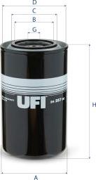 UFI 24.257.00 - Топливный фильтр autosila-amz.com