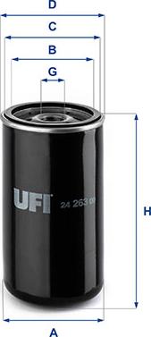 UFI 24.263.00 - Топливный фильтр autosila-amz.com