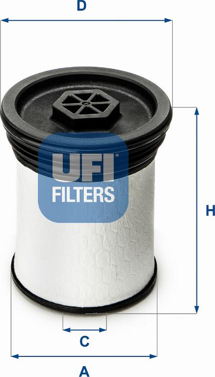 UFI 26.019.01 - Топливный фильтр autosila-amz.com