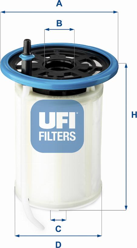 UFI 26.H2O.00 - Топливный фильтр autosila-amz.com