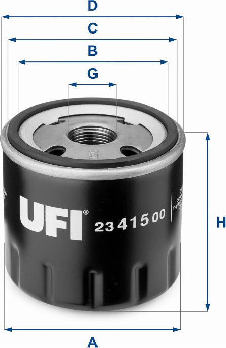 UFI 23.415.00 - Масляный фильтр autosila-amz.com