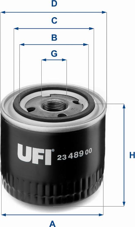 UFI 23.489.00 - Масляный фильтр autosila-amz.com