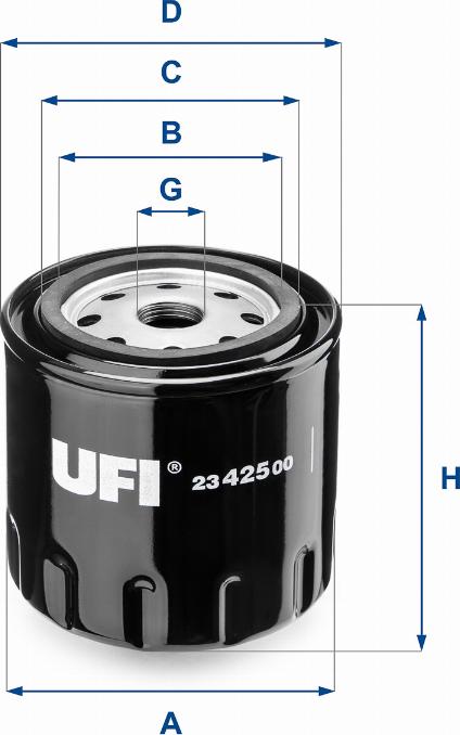 UFI 23.425.00 - Масляный фильтр autosila-amz.com