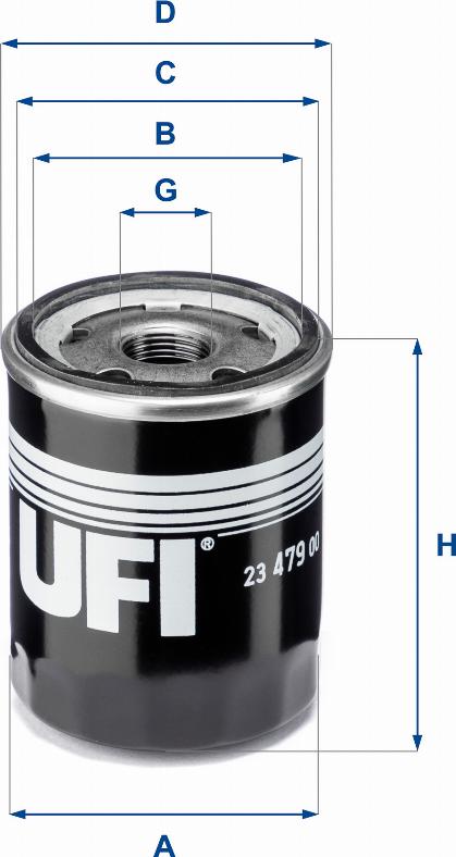 UFI 23.479.00 - Масляный фильтр autosila-amz.com