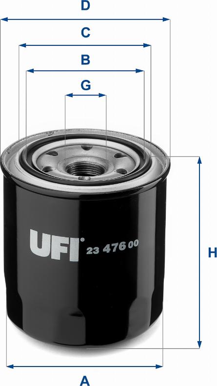 UFI 23.476.00 - Масляный фильтр autosila-amz.com