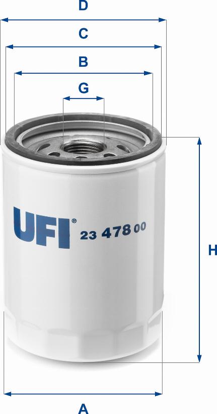 UFI 23.478.00 - Масляный фильтр autosila-amz.com