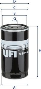 UFI 23.651.00 - Масляный фильтр autosila-amz.com