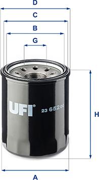 UFI 23.652.00 - Масляный фильтр autosila-amz.com