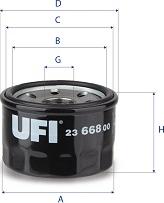 UFI 23.668.00 - Масляный фильтр autosila-amz.com