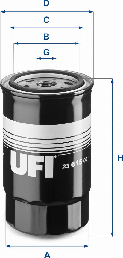 UFI 23.615.00 - Масляный фильтр autosila-amz.com