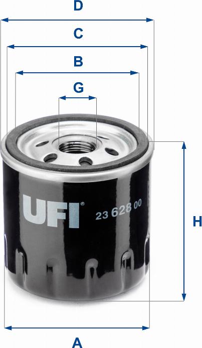 UFI 23.628.00 - Масляный фильтр autosila-amz.com