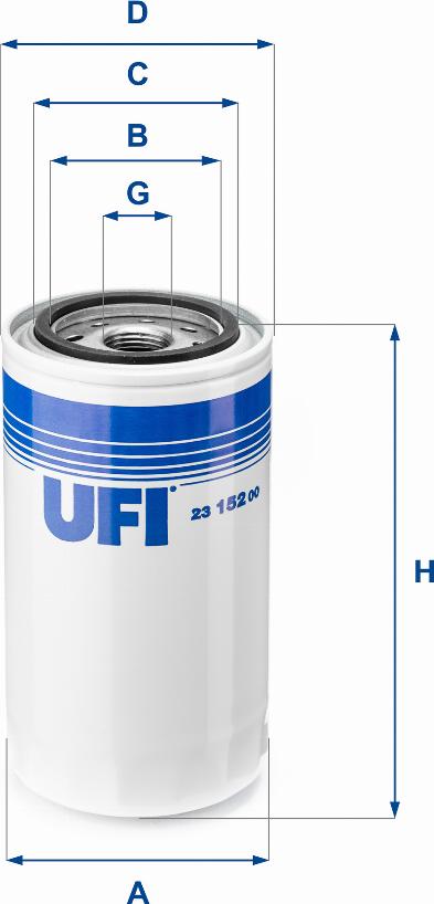 UFI 23.152.00 - Масляный фильтр autosila-amz.com