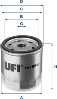 UFI 23.105.00 - Масляный фильтр autosila-amz.com