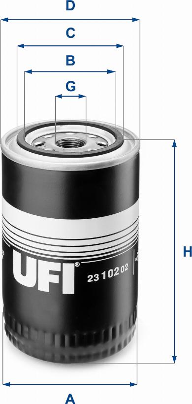 UFI 23.102.02 - Масляный фильтр autosila-amz.com