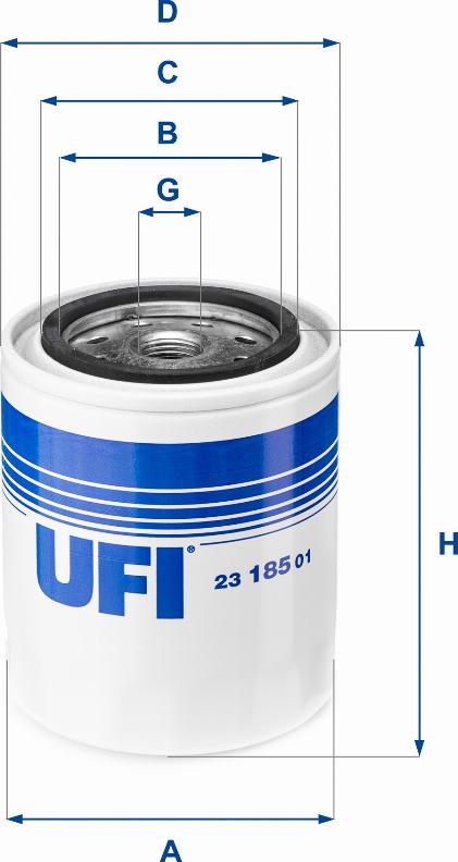 UFI 23.185.01 - Масляный фильтр autosila-amz.com