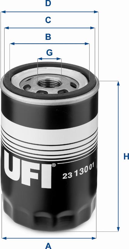 UFI 23.130.01 - Масляный фильтр autosila-amz.com