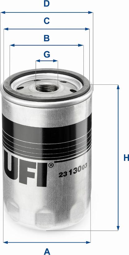 UFI 23.130.03 - Масляный фильтр autosila-amz.com