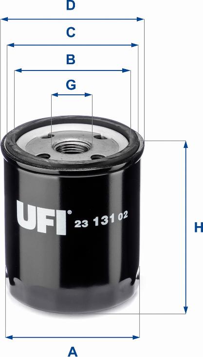 UFI 23.131.02 - Масляный фильтр autosila-amz.com