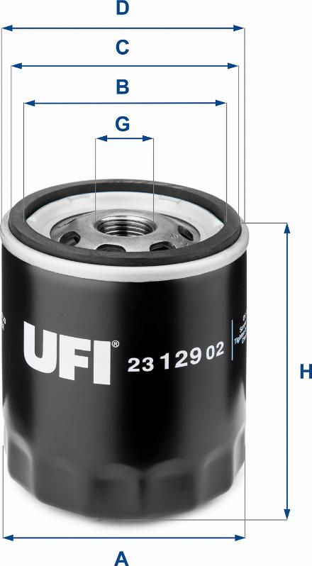 UFI 23.129.02 - Масляный фильтр autosila-amz.com