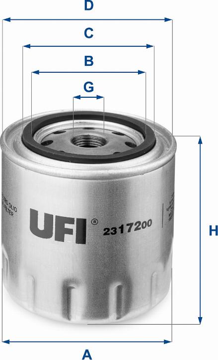 UFI 23.172.00 - Масляный фильтр autosila-amz.com