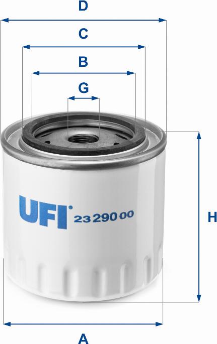 UFI 23.290.00 - Масляный фильтр autosila-amz.com