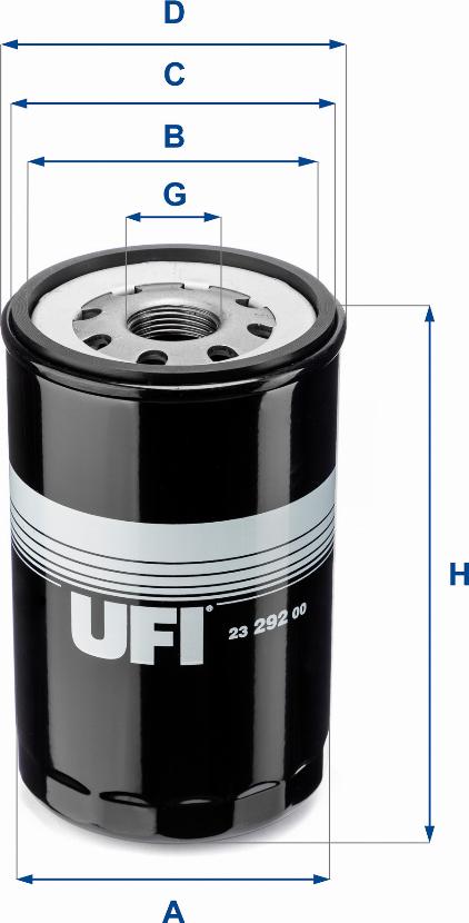 UFI 23.292.00 - Масляный фильтр autosila-amz.com