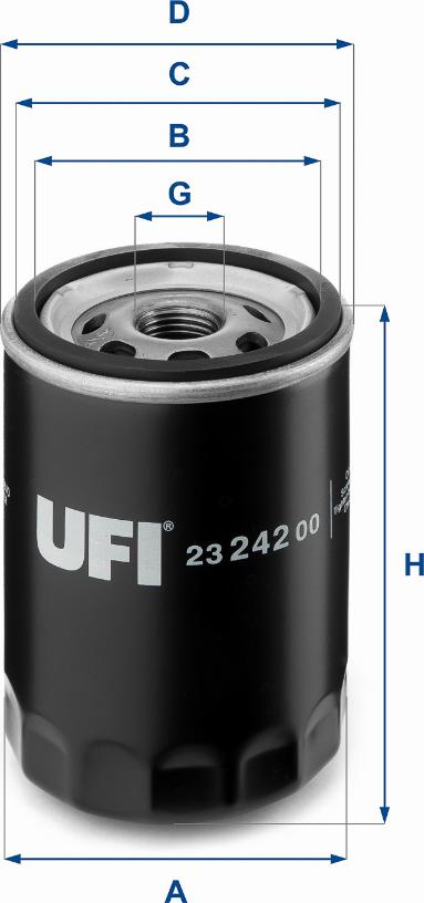 UFI 23.242.00 - Масляный фильтр autosila-amz.com