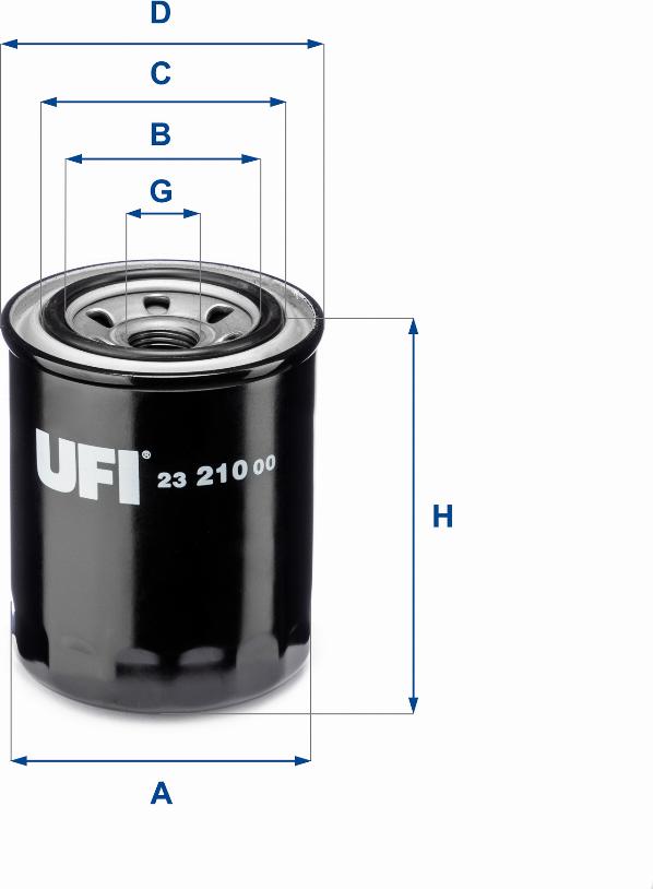 UFI 23.210.00 - фильтр масл.!\ Suzuki SX4 1.5 10> autosila-amz.com