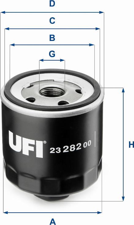 UFI 23.282.00 - Масляный фильтр autosila-amz.com