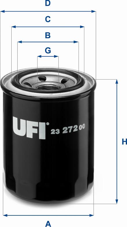 UFI 23.272.00 - Масляный фильтр autosila-amz.com