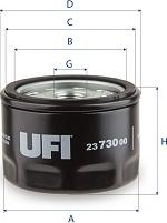 UFI 23.730.00 - Масляный фильтр autosila-amz.com