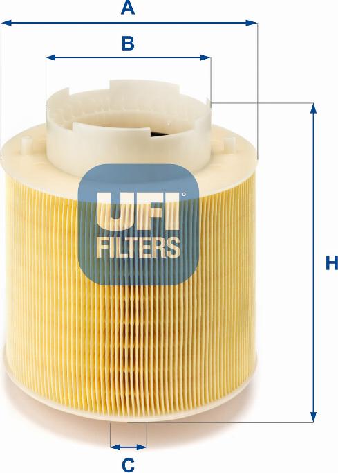 UFI 27.597.00 - Воздушный фильтр, двигатель autosila-amz.com