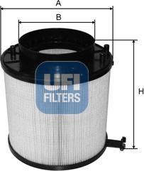 UFI 27.692.00 - Воздушный фильтр, двигатель autosila-amz.com