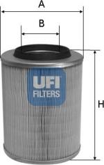 UFI 27.647.00 - Воздушный фильтр, двигатель autosila-amz.com