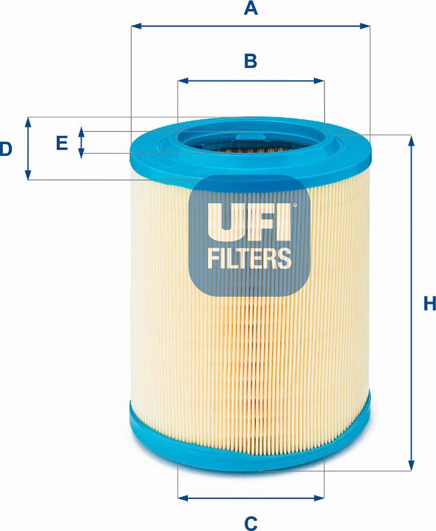UFI 27.606.00 - Воздушный фильтр, двигатель autosila-amz.com