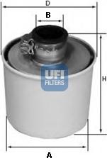 UFI 27.188.00 - Воздушный фильтр, двигатель autosila-amz.com