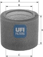 UFI 27.065.00 - Воздушный фильтр, двигатель autosila-amz.com